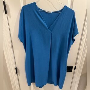 FSL Apparel Blue V-Neck Women's Dress